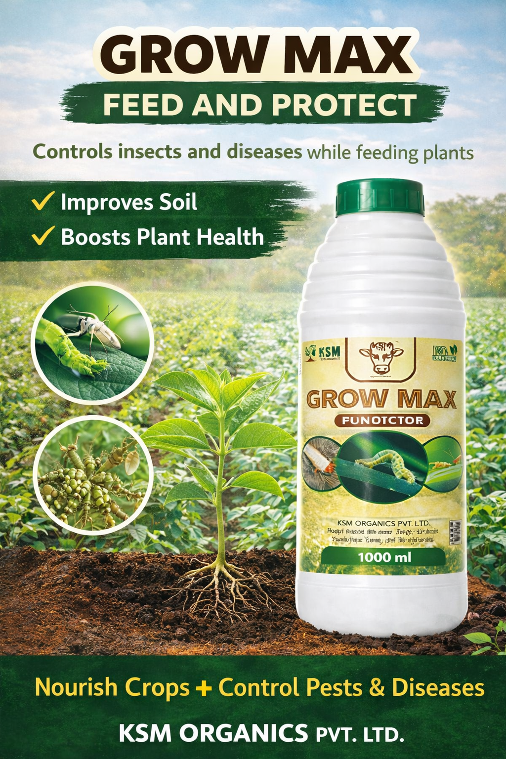 Very effective against powdery mildew, downy mildew, leaf spots, black spot.
